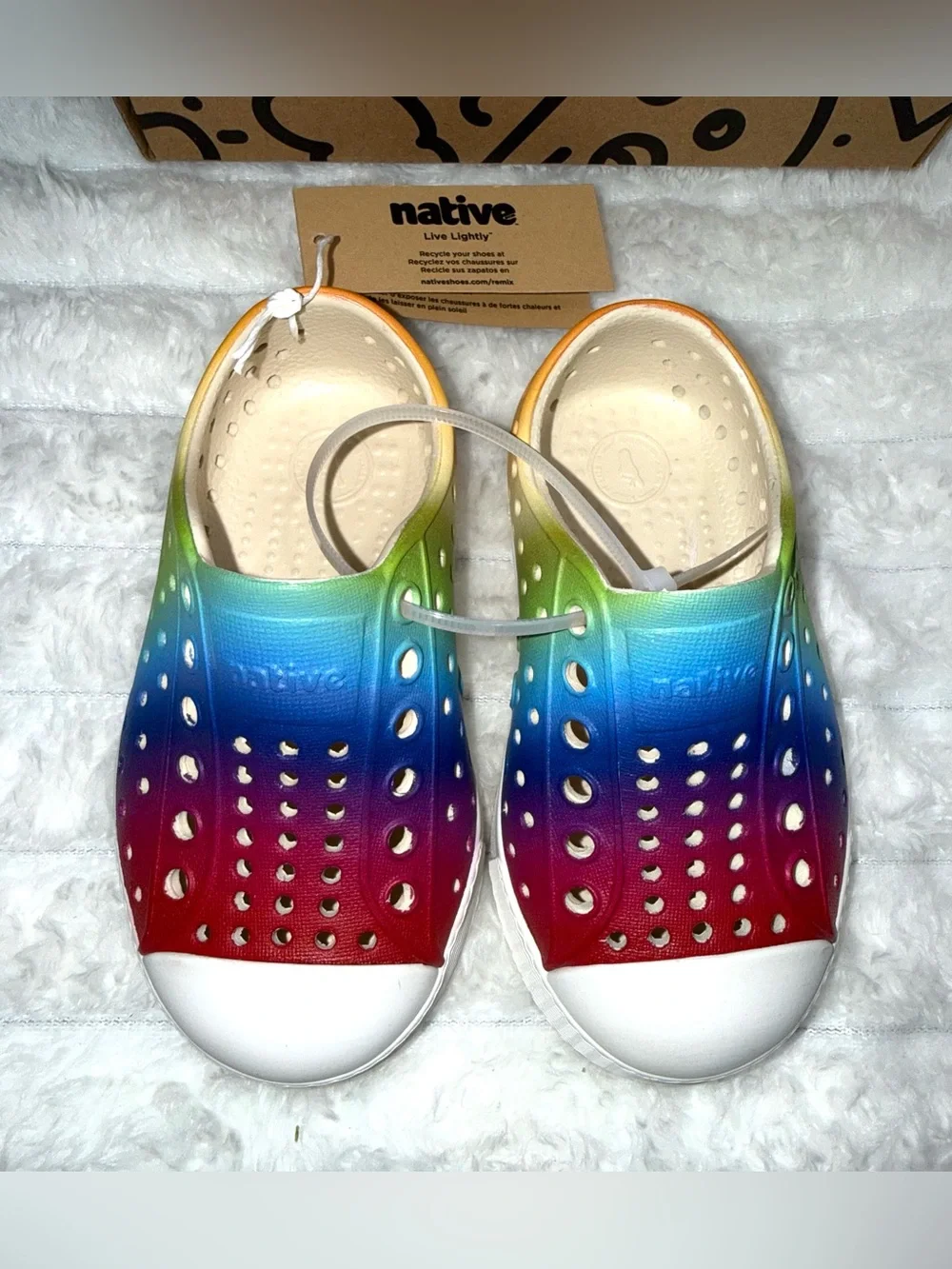 Native Shoes Jefferson Rainbow Ombre Slip-On Clogs Kids Size Toddler C6, NIB
